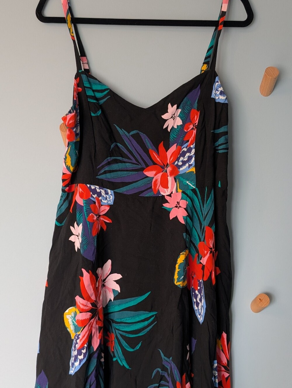 Old Navy Black Floral Cami Dress